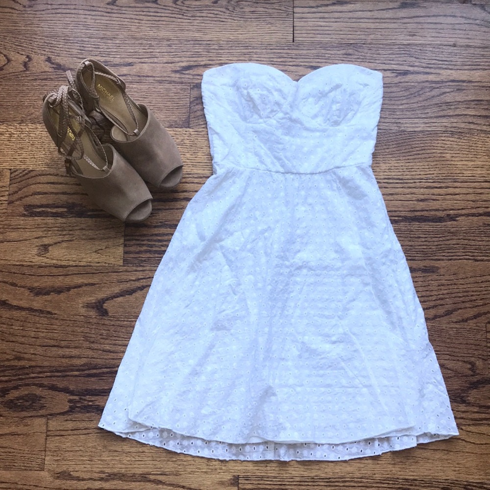 Strapless Eyelet Dress